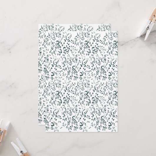 weißer Hintergrund mit vielen Wassertropfen Einladung (Vorderseite/Rückseite Beispiel)