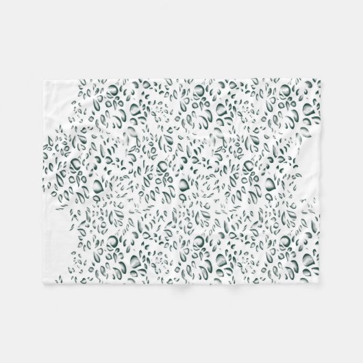 weißer Hintergrund mit vielen Wassertropfen Fleecedecke (Vorderseite (Horizontal))