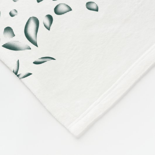 weißer Hintergrund mit vielen Wassertropfen Fleecedecke (Ecke)