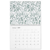 weißer Hintergrund mit vielen Wassertropfen Kalender (Jan 2027)