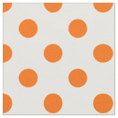 Weißer Hintergrund Orange Polka Dots Stoff (Nahaufnahme)