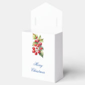 Weißer Hintergrund Pine Cones & Red Berries Gesche Geschenkschachtel (Geöffnet)