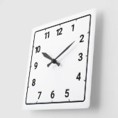Weißer Hintergrund Quadratische Wanduhr (Winkel)