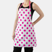 Weißer Hintergrund Rosa Polka Punkte Schürze (InSitu)