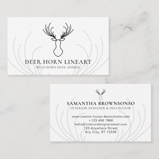 Weißer Hirn Visitenkarte (Vorne/Hinten)