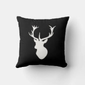 Weißer Hirsch-Kopf Kissen (Rückseite)