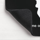 Weißer Hirsch-Kopf mit den Geweihen Mousepad (Ecke)