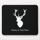 Weißer Hirsch-Kopf mit den Geweihen Mousepad (Vorne)