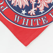 Weißer Hirsch Texas Polnischer Adler Fleecedecke (Ecke)