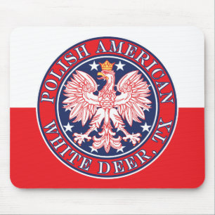 Weißer Hirsch Texas Polnischer Adler Mousepad