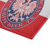Weißer Hirsch Texas Polnischer Adler Schneidebrett (Ecke)