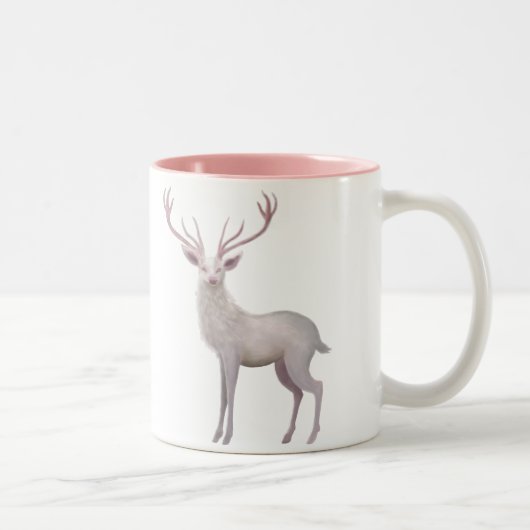 Weißer Hirsch Zweifarbige Tasse (Rechts)