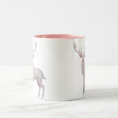 Weißer Hirsch Zweifarbige Tasse (Mittel)