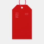 Weißer Hirschkopf und Sterne & Frohe Weihnachtsbes Geschenkanhänger (Rückseite)