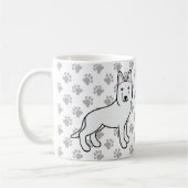 Weißer Hirte/Weißer Hirte Hund & Paws Kaffeetasse (Links)
