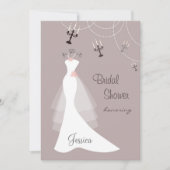 Weißer Hochzeitsgott, Candelabra-Brautparty Einladung (Vorderseite)