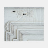 Weißer Holzrahmen Fleecedecke (Vorderseite (Horizontal))