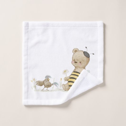 Weißer Honig Badhandtuch Set (Waschlappen)