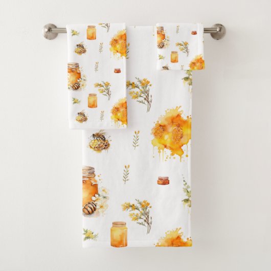 Weißer Honig Badhandtuch Set (Insitu)