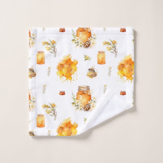 Weißer Honig Badhandtuch Set (Waschlappen)