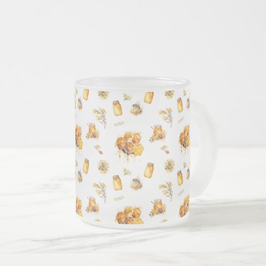 Weißer Honig Mattglastasse (VorderseiteRechts)