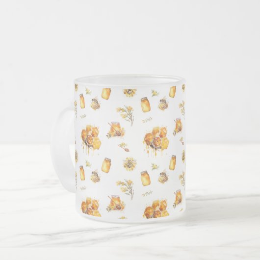 Weißer Honig Mattglastasse (Vorderseite Links)