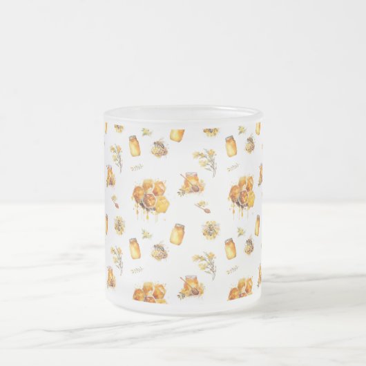 Weißer Honig Mattglastasse (Mittel)