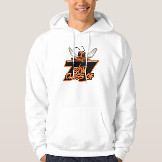 Weißer Hoodie-großes Logo Hoodie (Vorderseite)