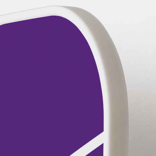 Weißer, horizontaler Streifen Lila Hintergrund Pickleball Schläger (Linke Seite)