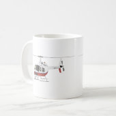 Weißer Hubschrauber Kaffeetasse (Vorderseite Links)
