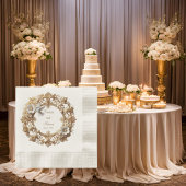 Weißer Hummingbird-geprägter Luncheon-Rahmen Serviette