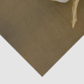 Weißer Hummingvogel auf der Goldteppichseite Seidenpapier (Ausschnitt)