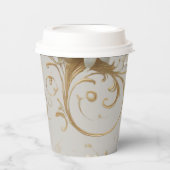 Weißer Hummingvogel Extravaganter Papiercup mit Le Pappbecher (Vorderseite)