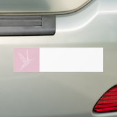 Weißer Hummingvogel in Rosa Autoaufkleber (Auf Auto)