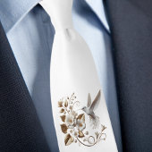 Weißer Hummingvogel Krawatte