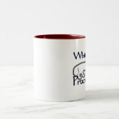 Weißer Hund - 2 Ton Tasse (rot) (Mittel)
