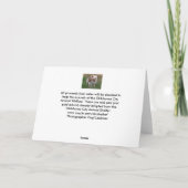 Weißer Hund Feiertagskarte (Rückseite)