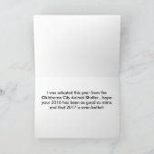 Weißer Hund Feiertagskarte (Innenseite)