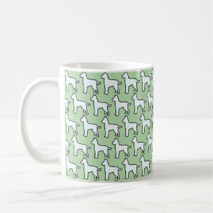 Weißer Hund Minze Grün Kaffeetasse