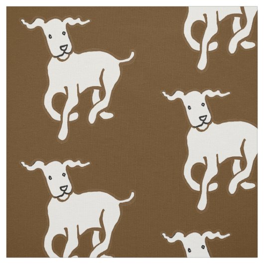 Weißer Hund Stoff (Muster)
