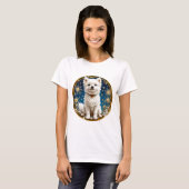 Weißer Hund T-Shirt (Vorne ganz)