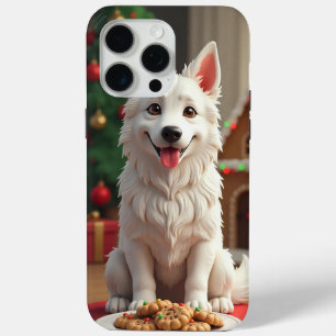 Weißer Hund Weihnachten Täglicher Griff Case-Mate iPhone Hülle