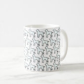 Weißer Hund Weiß Kaffeetasse (VorderseiteRechts)