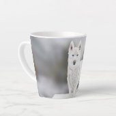 Weißer Husky Milchtasse (Linke Ecke)