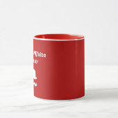 Weißer Hut und Schnurrbart Silhouette rot Tasse (Zentrum)