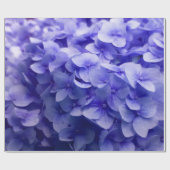 Weißer Hydrangea-Blumenhintergrund Geschenkpapier (Flach)