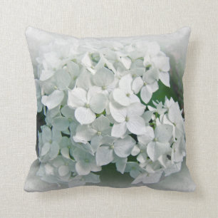 Weißer Hydrangea - Kissen