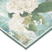 Weißer Hydrangea-kurzer Tischläufer (Ecke)