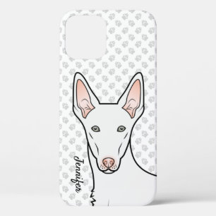 Weißer Ibizener Hund Kurzhaar Cartoon-Hund Kopf Case-Mate iPhone Hülle