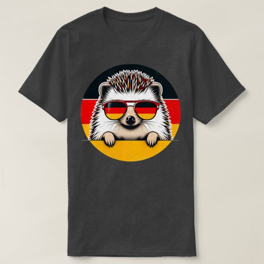 Weißer Igel mit Sonnenbrille Liebe T-Shirt (Design vorne)